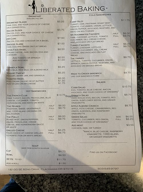 Not much vegan at Liberated Baking in Clackamas