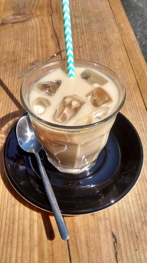 Iced soya latte at Riverhill Coffee Bar in Glasgow