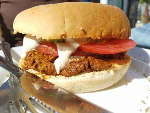 vegan hamburguesa  at Culto Cafe in Vina Del Mar