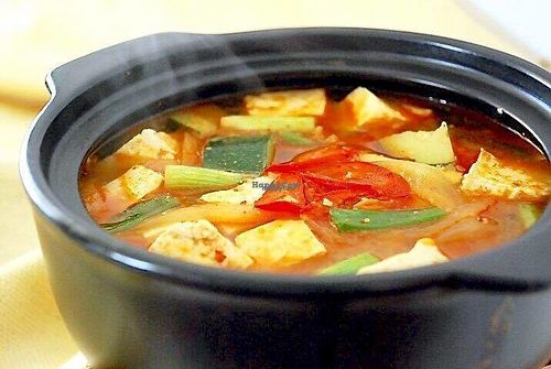 Tofu broth at Kanton Dim Sum House in Krakow