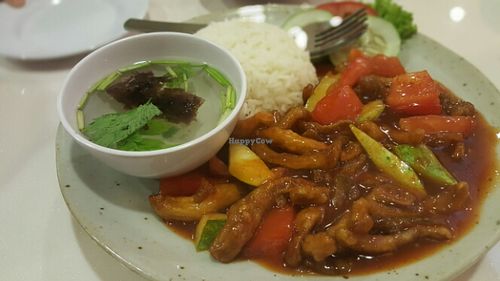 Sweet & Sour Mushrooms Rice at Old Street Taiwanese Delicacies - M Mall Penang Times Square in Penang