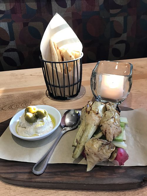 hummus and artichokes   at Seasons 52 in Oak Brook