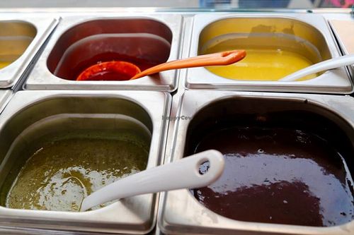 Delicious fruit pulps. at Il Gelato in Muenster