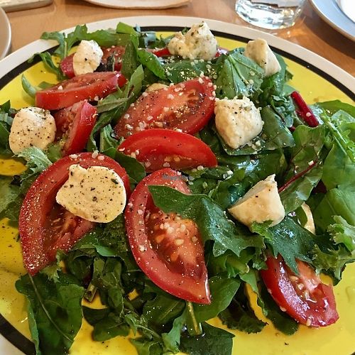 Self made vegan cheese, with fresh local produce and sweet tomatoes well mixed with balance and not too sour  balsamic vinegar. Very appetitizing. We finished the whole plate in a few minutes as we taste the freshness and tasty combination. Best vegan cheese for sure.  at DalYang - Sweet Kitten 달냥 in Seoul