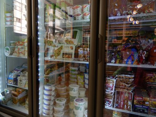 chilled and frozen section in the shop at ELK Bistro Deli & Bakery in Mexico City