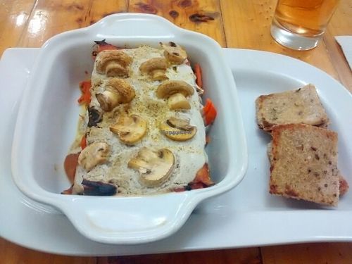 Lasagna vegana at The Plant Based Factory in Miraflores