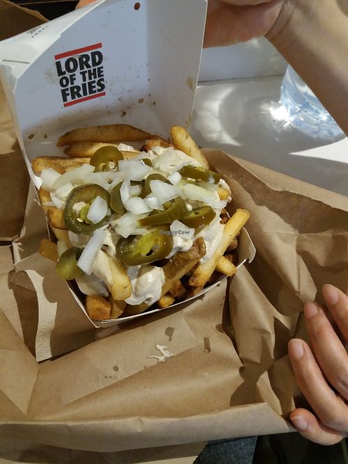 Jamaican jerk tabasco chick n fries. at Lord of the Fries in Parramatta