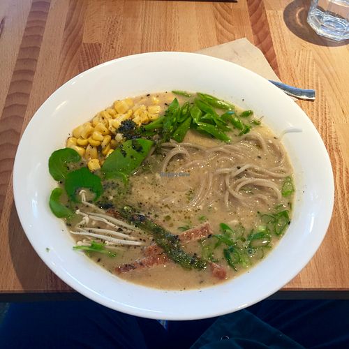 Vegan miso ramen bowl (only during lunch) at Sushiro Sushi Bar in Saskatoon