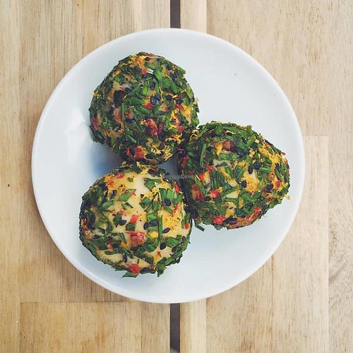 cashew cheese balls at SaladPride in London