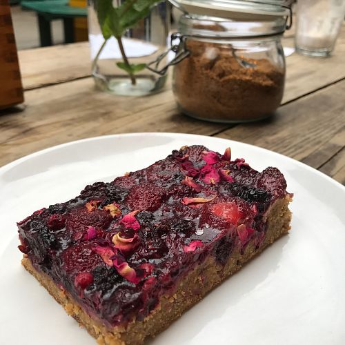 Polenta berry cake  at SaladPride in London