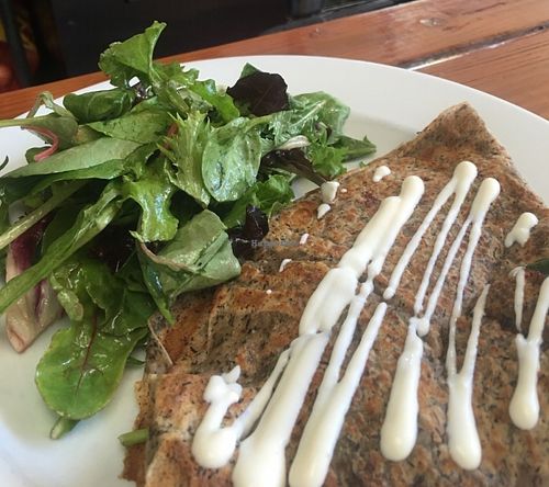 Crepe and salad at Suzette Creperie and Bar in Portland