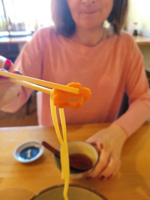 The veggies were cut to adorable little shapes! ♥ 💕 ♥ at Cha-Ya in San Francisco