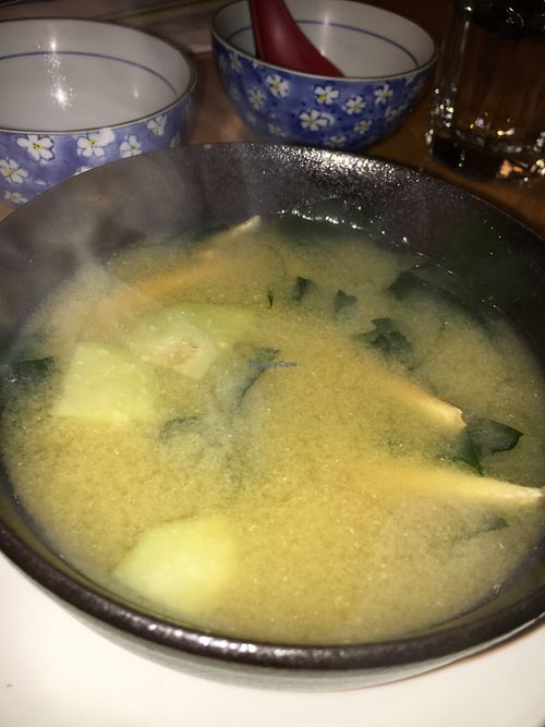 Special Miso Soup at Cha-Ya in San Francisco
