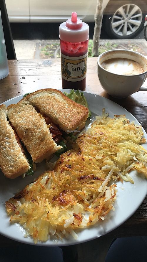 Tempeh Breakfast Sandwich  at Jam on Hawthorne in Portland