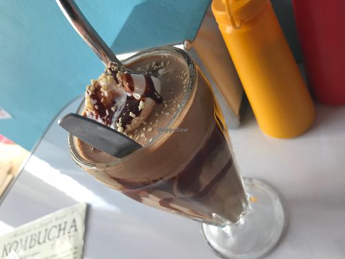 Snickers Milkshake - divine!!!try it! at Comet 984 in Playa Del Carmen
