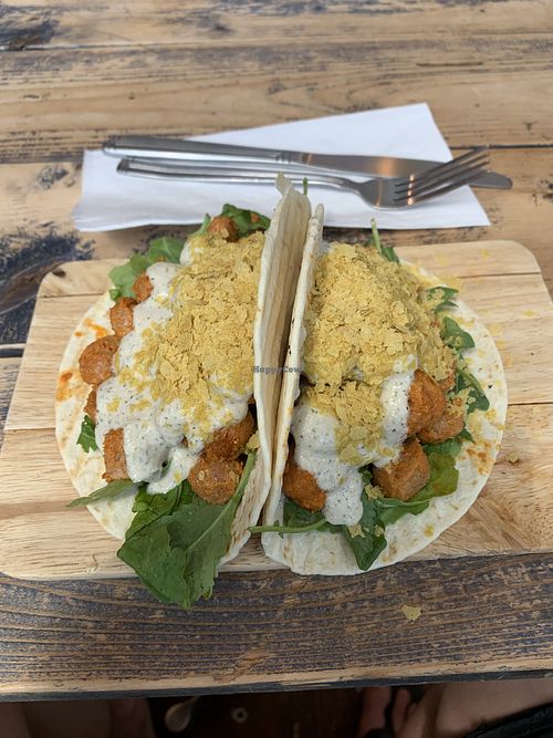 Vegan tacos at The Karma Conscious Cafe and Eatery in Saskatoon