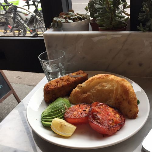 Vegan option fry up! SO yum! at Buhler & Co in East London