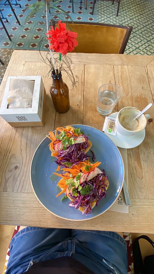 Vegan breakfast  at Cafe Babel in Torrelodones