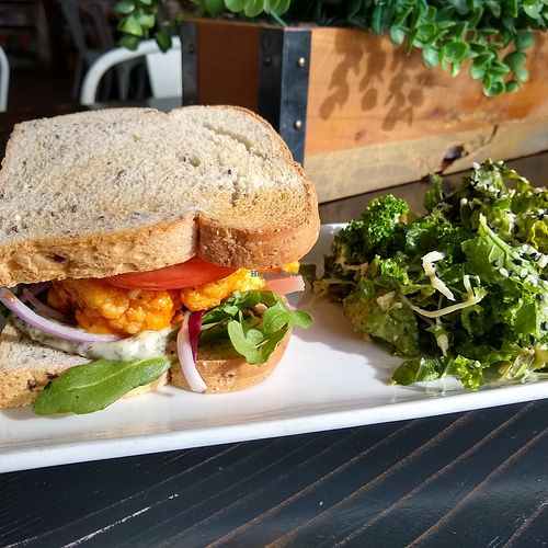 Cauliflower sandwich at goodbeet in Haddon Township