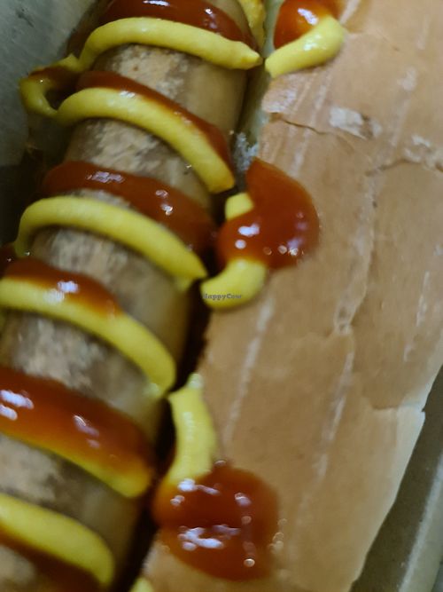 Spicy hotdog at Lord of the Fries - Flinders Street in Melbourne