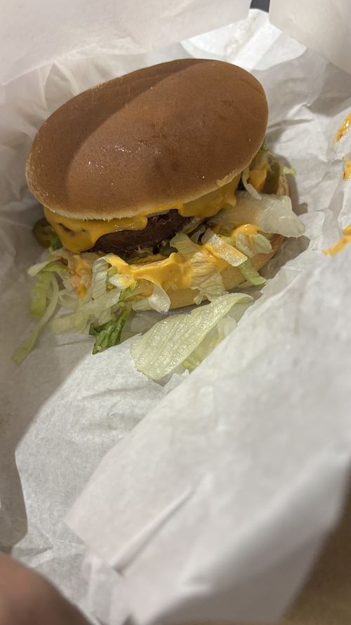 Aloo tiki burger  at Lord of the Fries - Flinders Street in Melbourne