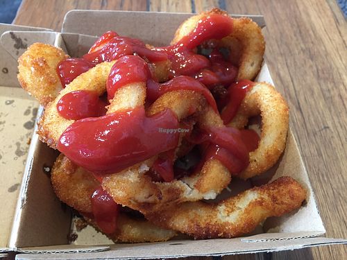 Onion rings at Lord of the Fries - Flinders Street in Melbourne