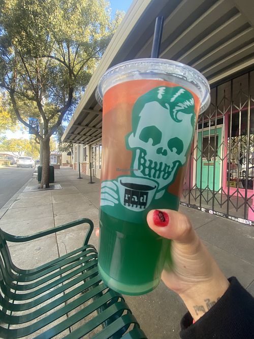 Creation Menu (Zombie w/Green Tea) ☺️ Vegan 🌱   at Rad Coffee in Upland