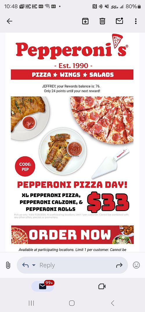  at Pepperoni's  in Rosenberg