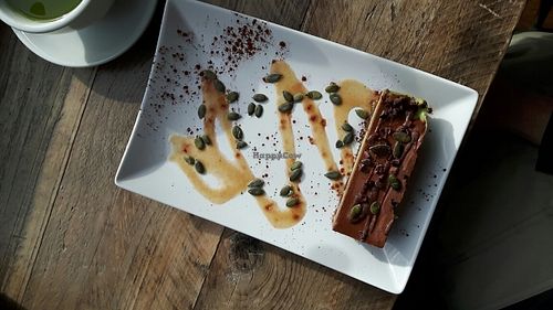 raw cake at Pumpkin Brown in Edinburgh