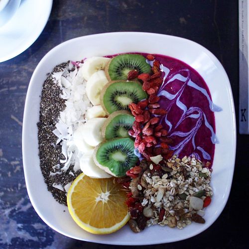 Açaí bowl at Pumpkin Brown in Edinburgh
