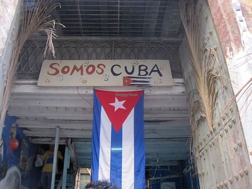 Name of restaurant from outside at Somos Cuba in Havana