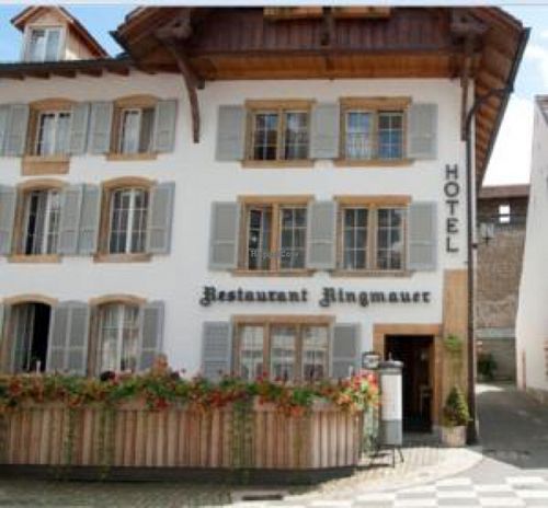 front of restaurant at Ringmauer Hotel-Restaurant in Murten