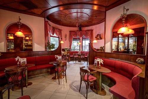 Inside of Kavarna Zvon. at Kavarna Zvon in Izola