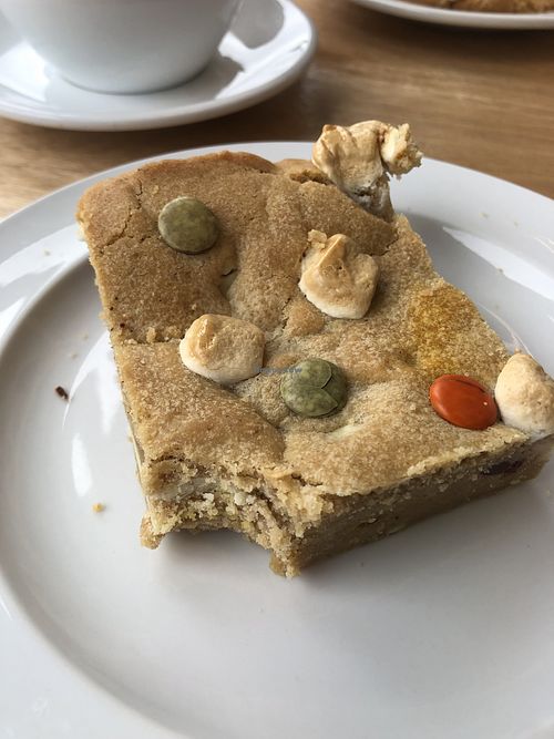 Marshmallow and smarties blondie at The Dice Cup in Nottingham