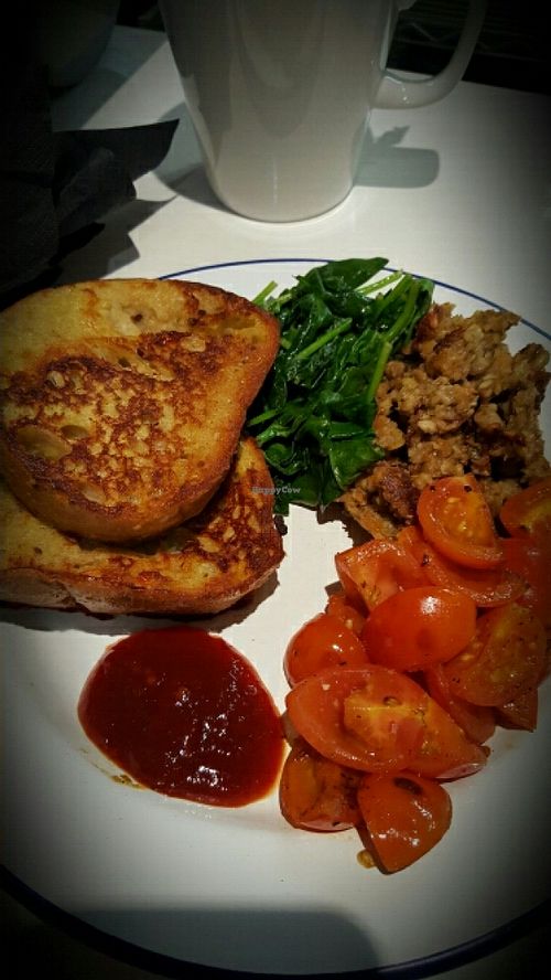 vegan French toast  at The Caffeine Drip in Edinburgh