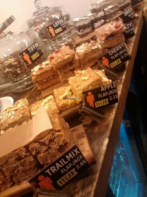 vegan cake selection at The Caffeine Drip in Edinburgh