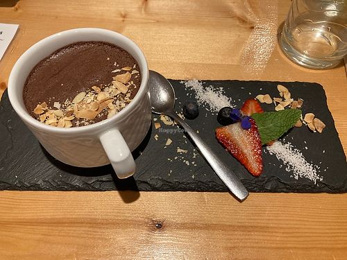 Mousse au chocolat  at Estudio Vegetariano in Lagos