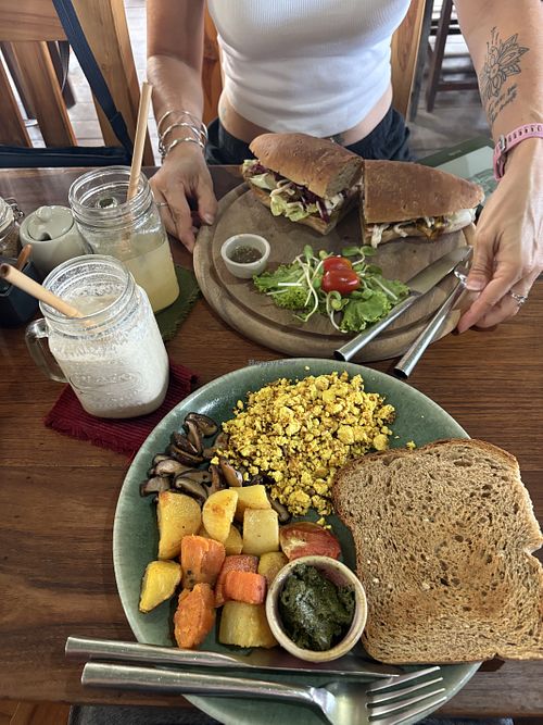 Tofu Scramble and sandwich   at Coconut Monkey in Koh Tao