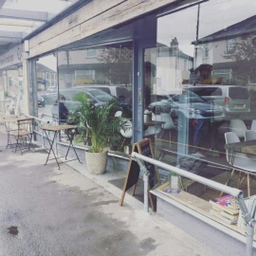 Outside...bike racks available for cyclists at Brown's Greens in Rawdon