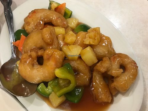 Sweet and Sour Shrimp. So crunchy and delicious! at Veggie Express in Frisco