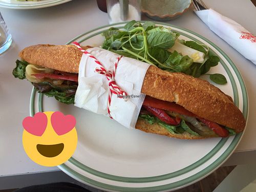 vegan baguette is a winner!  at Novelty Cafe in Luang Prabang