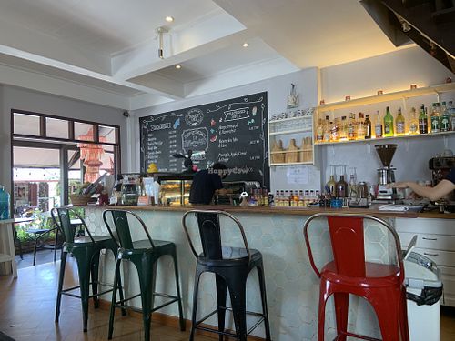 Very cute set up  at Novelty Cafe in Luang Prabang