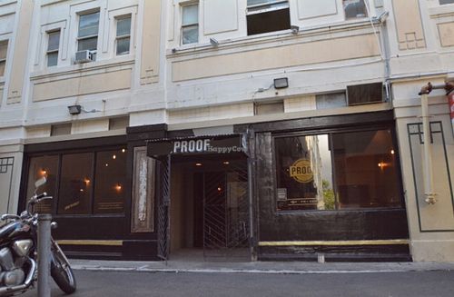 Front of Proof Public House Bar at Proof Public House in Honolulu