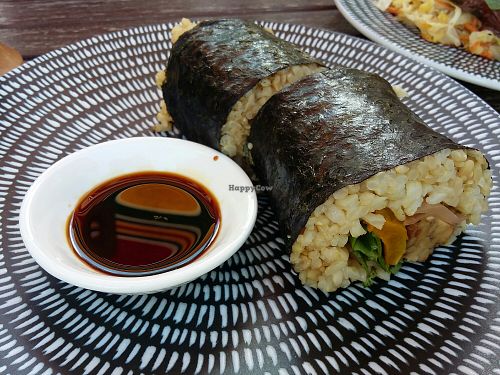 Tempeh sushi roll at Hamster in Kyneton