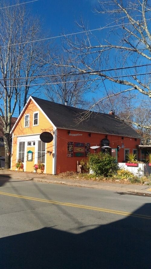 outside at Mateus Bistro  in Mahone Bay