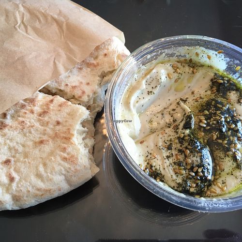 Hummus. super creamy and delicious. at Shouk in Washington