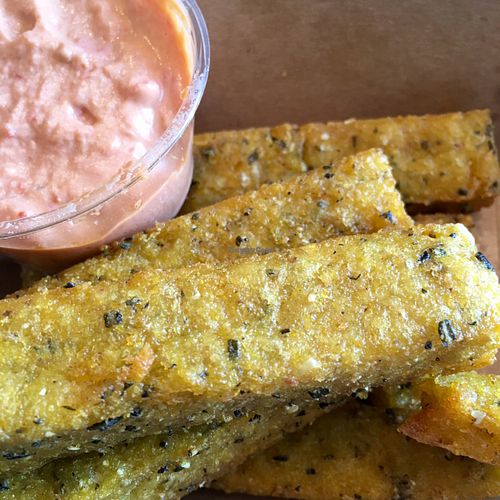 Polenta fries. Winning. at Shouk in Washington