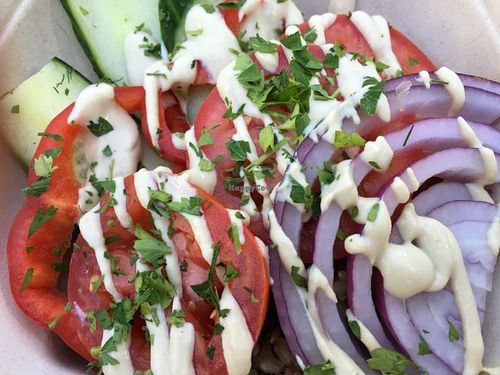 Cucumber mujadra at Shouk in Washington