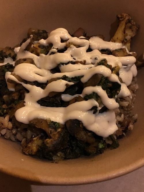 Mushroom bowl at Shouk in Washington