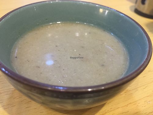 Mushroom soup at Veggle Cafe in Kowloon